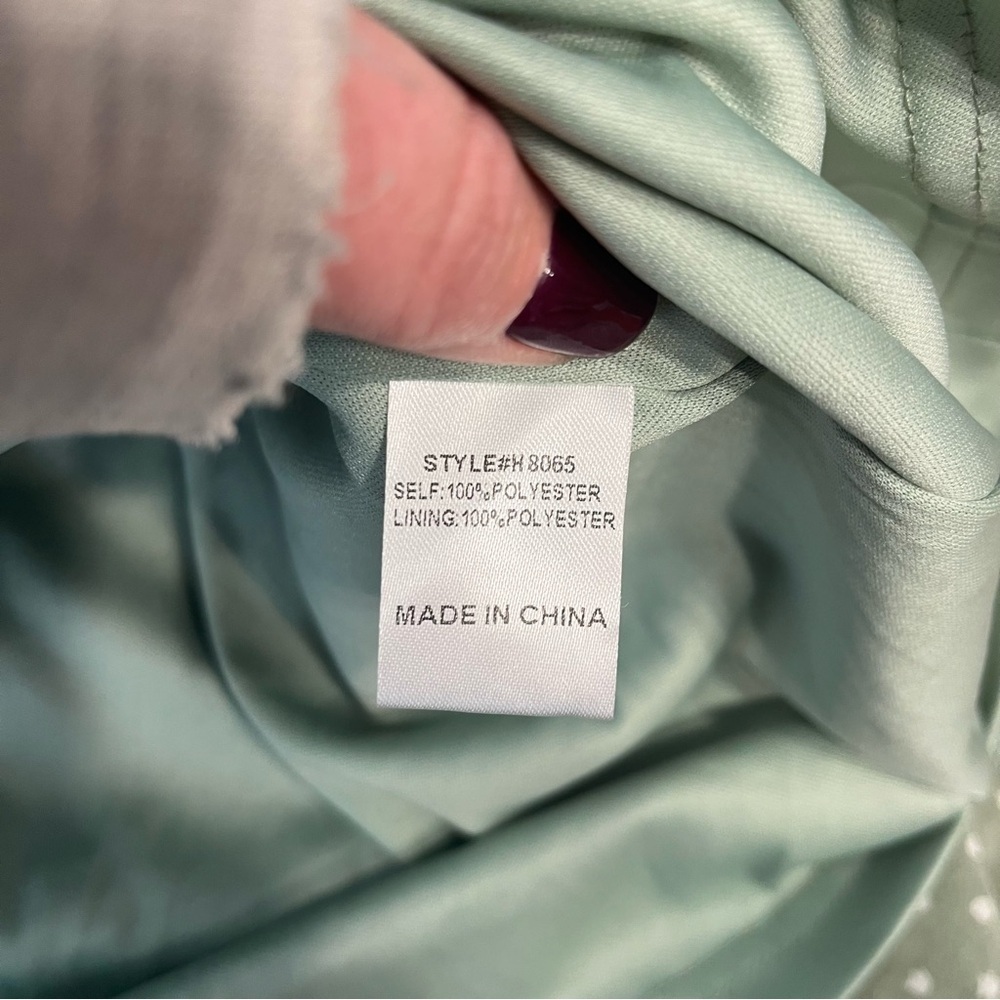 JODIFL Sage Green Dress with White Dots size small - Picture 3 of 8